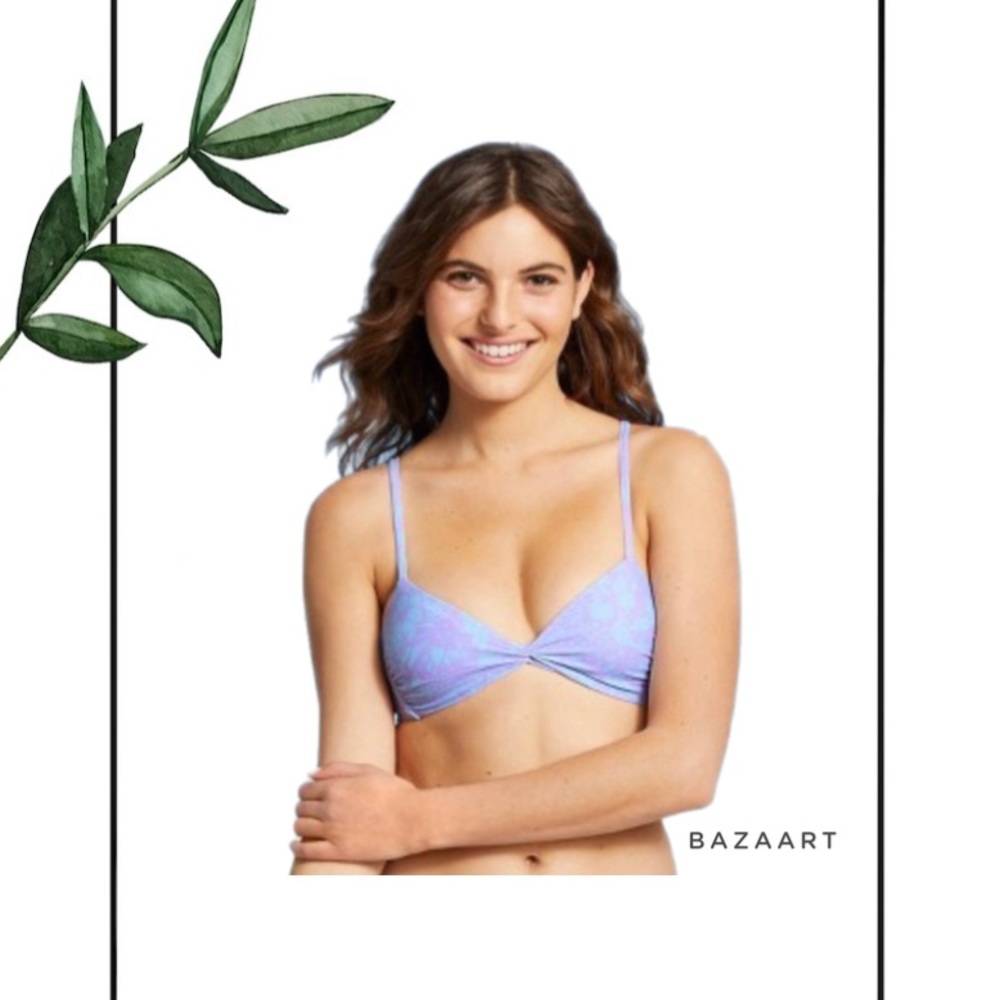 Xhilaration Butterfly Twist Front Bralette Bikini Top
